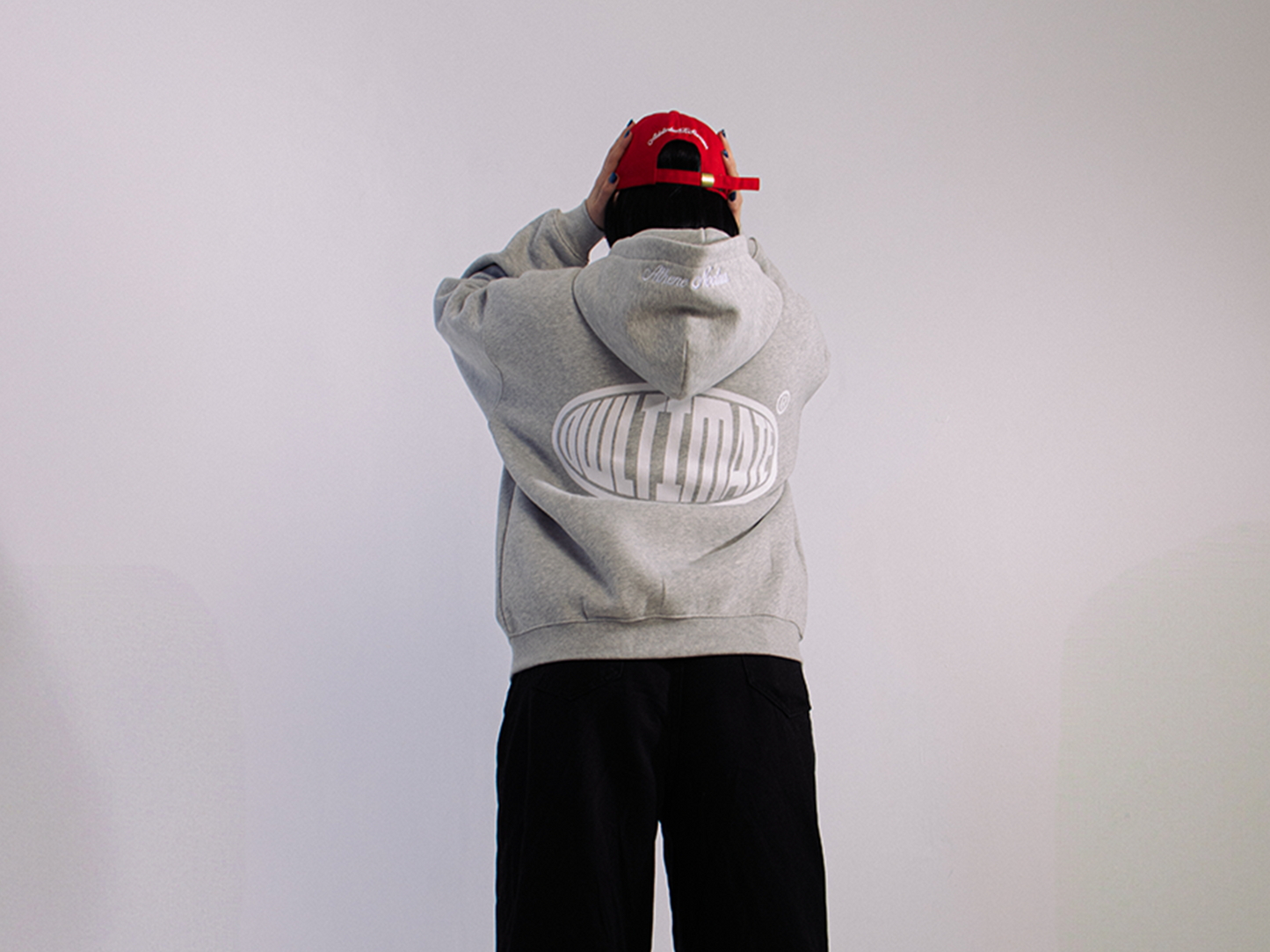 DOUBLE ZIP UP HOODIE - GREY