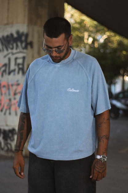 Baby blue waffle tee.