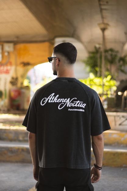 Black waffle tee.