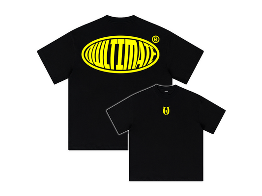 CIRCULAR LOGO Tee. - BLACK.