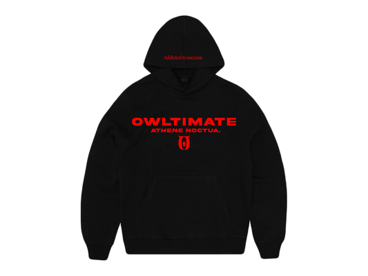 BLACK & RED HOODIE.