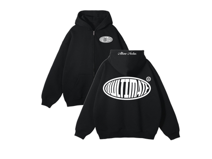 Double Zip Up Hoodie [Black]