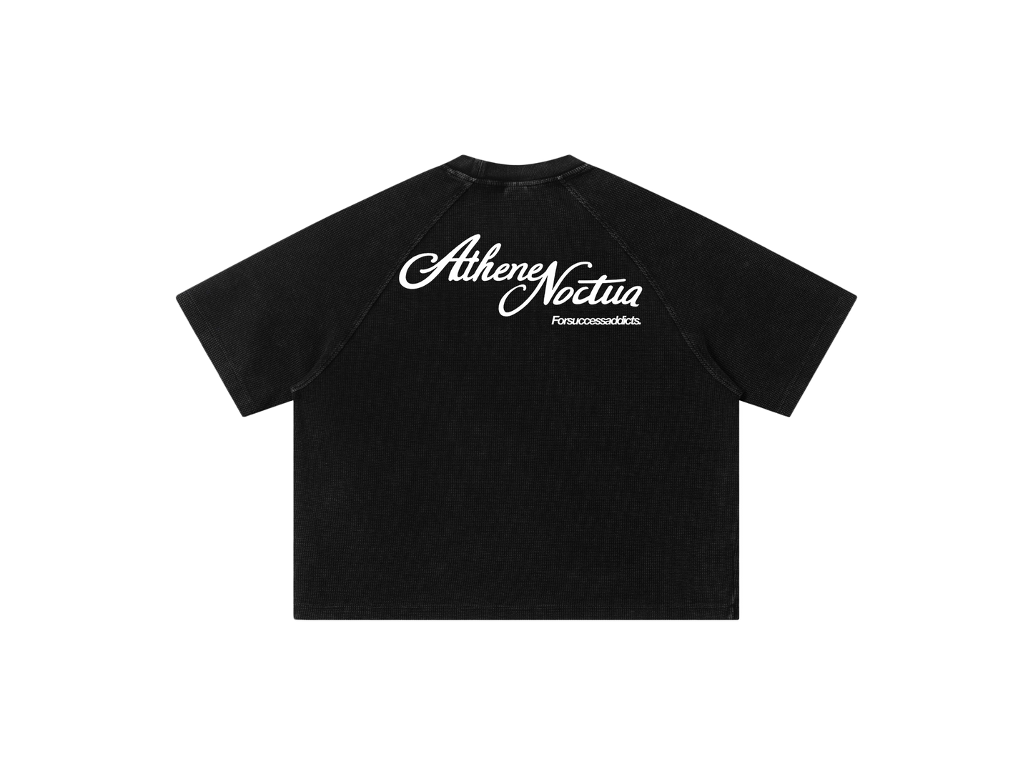 Black waffle tee.