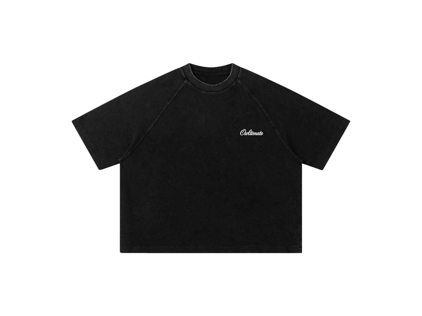 Black waffle tee.