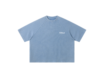 Baby blue waffle tee.