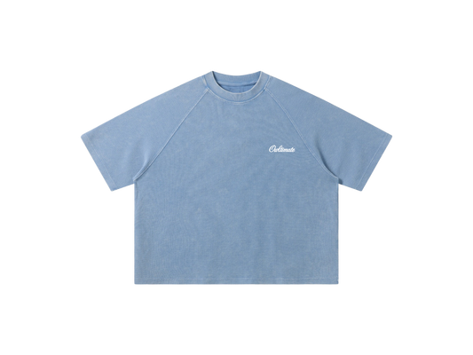 Baby blue waffle tee.