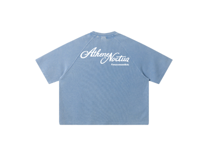 Baby blue waffle tee.